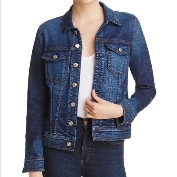 7 for all Mankind Denim Trucker Jacket s - Picture 1 of 8